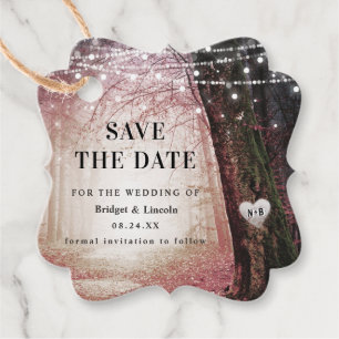 Evermore Enchanted Forest Save The Date with Photo Favour Tags