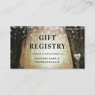 Evermore Enchanted Forest Shower Gift Registry Enclosure Card