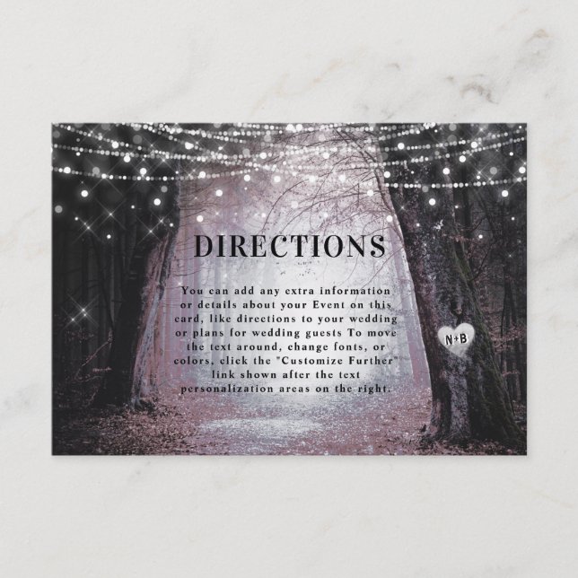 Evermore | Enchanted Forest Wedding Directions Enclosure Card (Front)