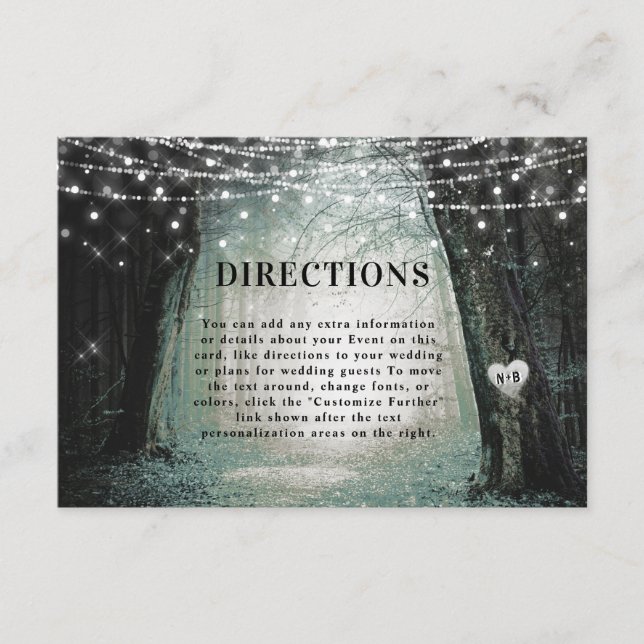 Evermore | Enchanted Forest Wedding Directions Enclosure Card (Front)