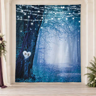 Evermore Enchanted Forest Wedding Photo Backdrop Tapestry