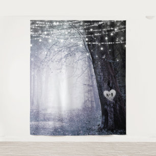 Evermore   Enchanted Forest Wedding Photo Backdrop Tapestry