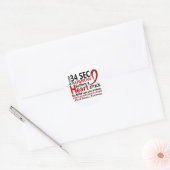 Every 34 Seconds Mum Heart Disease / Attack Classic Round Sticker (Envelope)