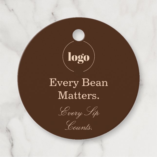 Every Bean Matters Coffee Logo Gift Tag (Front)