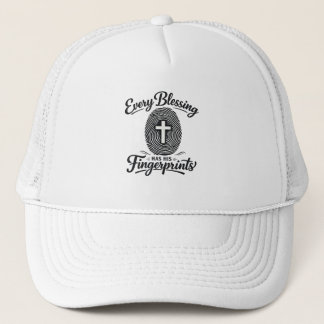 Every Blessing Fingerprints Christian Faith Hope Trucker Hat