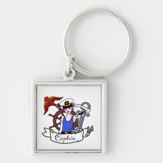 Every body LGBTQ punk sailor pin up postcard Key Ring