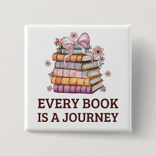 Every Book Is A Journey English Teacher Gift 15 Cm Square Badge
