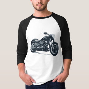Every Boy loves a Fat Blue American Motorcycle T-Shirt
