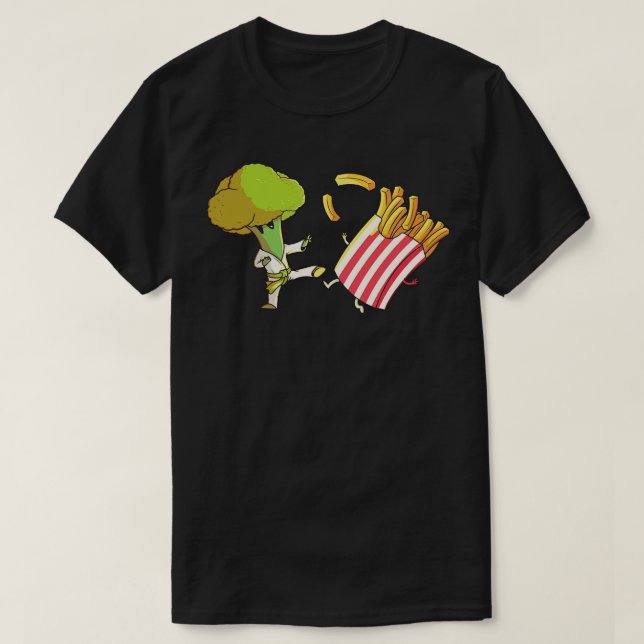 Every Broccoli Was Kung Fu Fighting T-Shirt (Design Front)