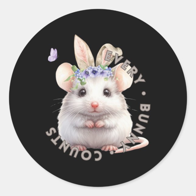 Every Bunny Counts Mouse 2 Sticker  (Front)