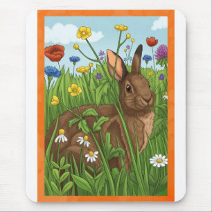 Every Bunny Loves Flowers Mouse Pad