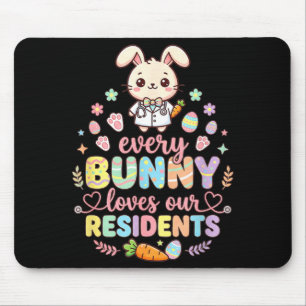 Every bunny loves residents easter nurse caregiver mouse pad