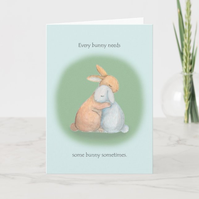 Every Bunny needs some bunny Cute rabbit Sympathy Card (Front)