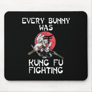 Every Bunny Was Kung Fu Fighting Easter Sunday Rab Mouse Pad