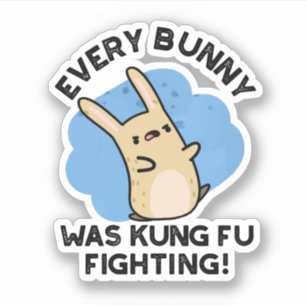 Every Bunny Was Kung Fu Fighting Funny Rabbit Pun