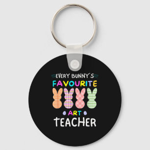 Every bunnys favorite art teacher easter shirt egg key ring