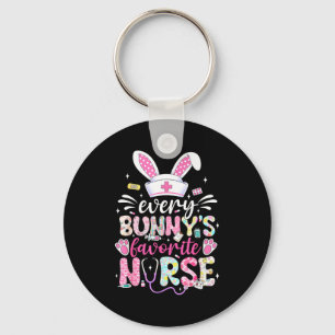 Every Bunny's Favorite Nurse Cute Easter Bunny Nur Key Ring
