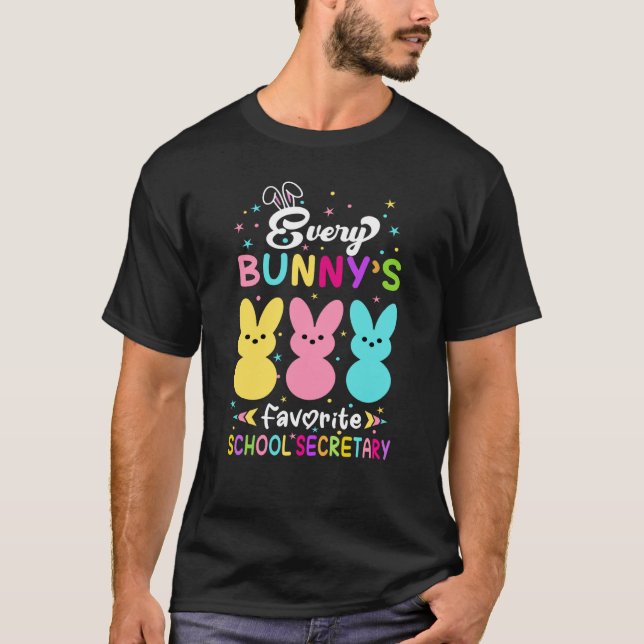 Every Bunny's Favorite School Secretary Religious  T-Shirt (Front)