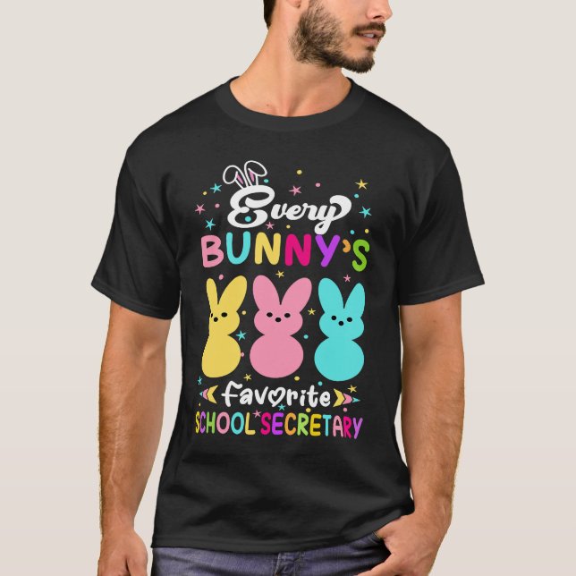 Every Bunny's Favorite School Secretary Religious  T-Shirt (Front)
