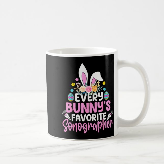 Every Bunnys Favorite Sonographer Sonography Tech  Coffee Mug (Right)