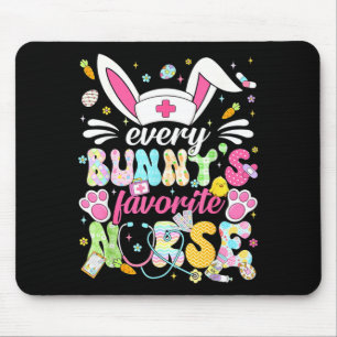 Every bunny's favourite nurse cute easter bunny mouse pad