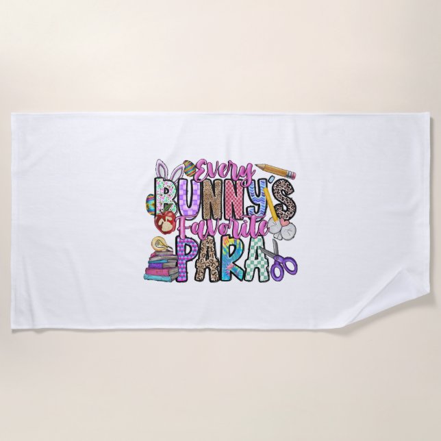 Every Bunnys Favourite Para Beach Towel (Front)