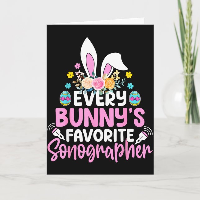 Every Bunnys Favourite Sonographer Sonography Tech Card (Front)