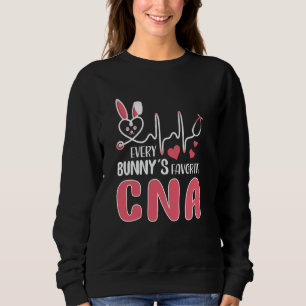 Every Bunny's Is Favourite CNA Nurse Gift Cute Bun Sweatshirt