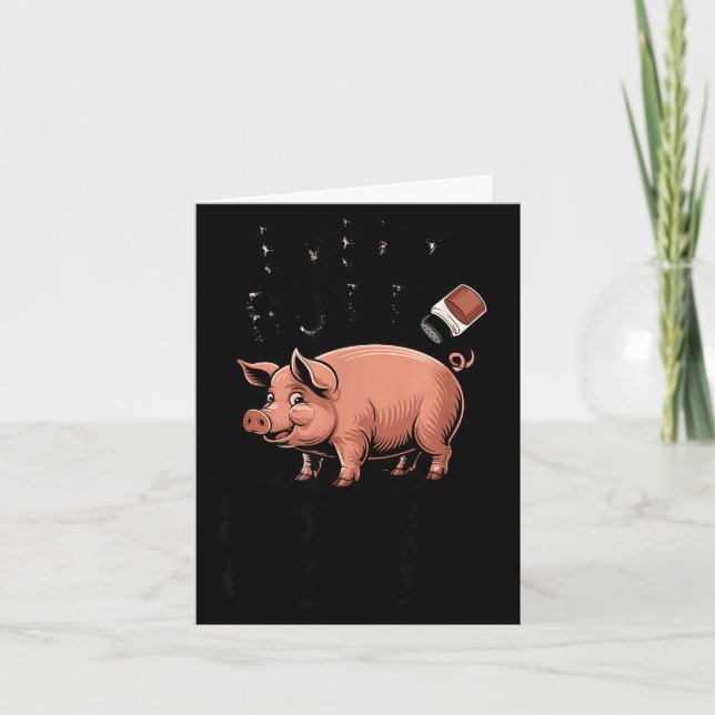 Every butt deserves a good rub - pig bbq pork card (Front)