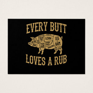 Every Butt Loves A Good Rub Funny Pig Pork BBQ
