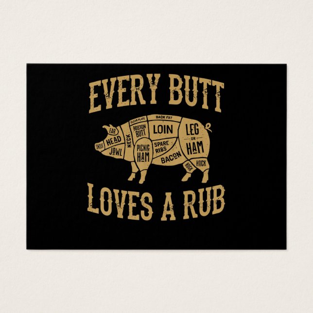 Every Butt Loves A Good Rub Funny Pig Pork BBQ (Front)