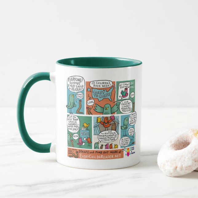 Every Child a Reader Comic Mug (With Donut)