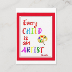 Every Child is an Artist, ATC, Business Card