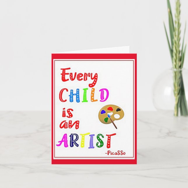 Every Child is an Artist, Teacher Card (Front)