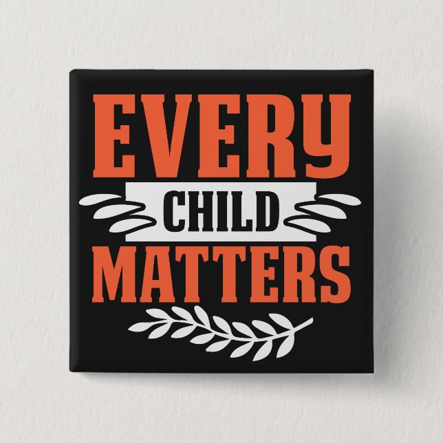 Every Child Matters Indigenous 15 Cm Square Badge (Front)