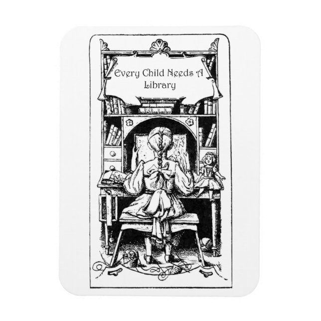 Every Child Needs A Library Magnet (Vertical)