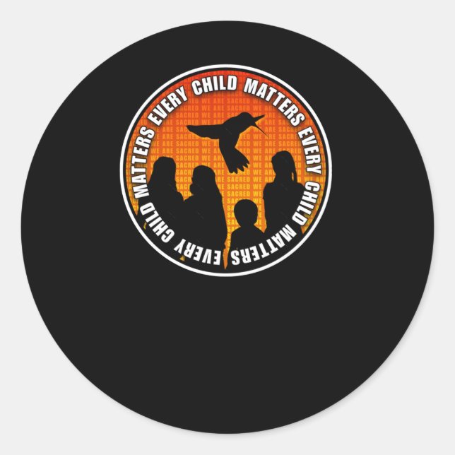 Every Child S Orange Design Sticker  (Front)