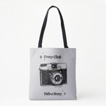 Every Click Tells a Story | Photography totebag