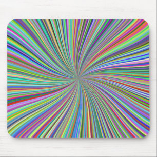 Every Colour in the Crayon Box Spiral Swirl Optica Mouse Pad