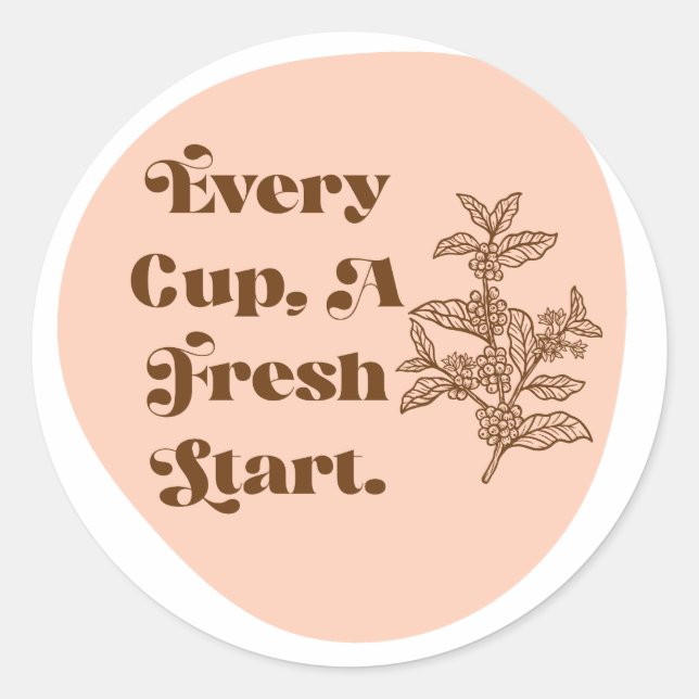  Every Cup A Fresh Start Boho Sticker (Front)