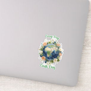 Every Day Earth Day Floral Wreath Earth