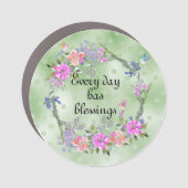 Every day has blessings hummingbirds  car magnet (Front)