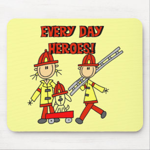 Every Day Heroes Firefighters T-shirts and Gifts Mouse Pad