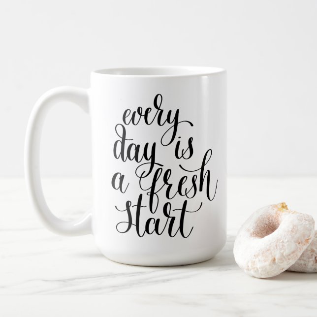 Every Day Is A Fresh Start Coffee Mug (With Donut)
