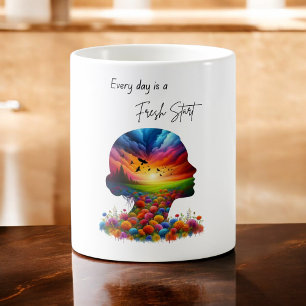 Every Day is a Fresh Start Colourful Mindscape Coffee Mug