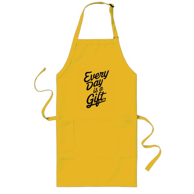Every Day Is A Gift Long Apron (Front)