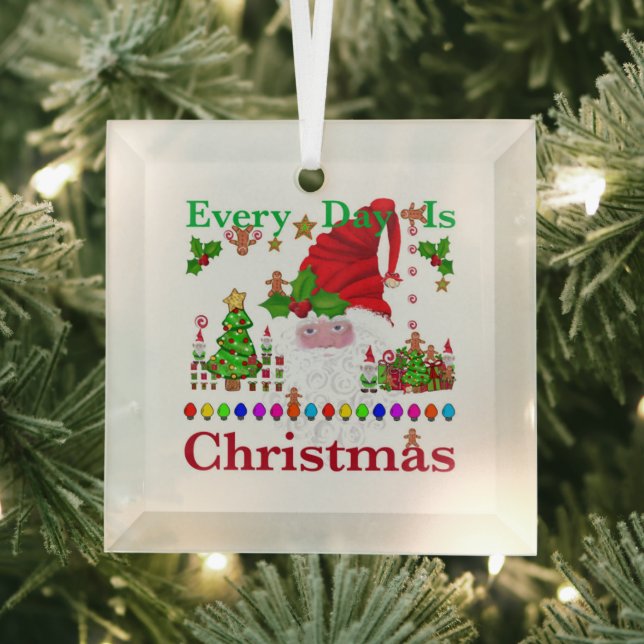 Every Day Is Christmas Glass Tree Decoration (Insitu)
