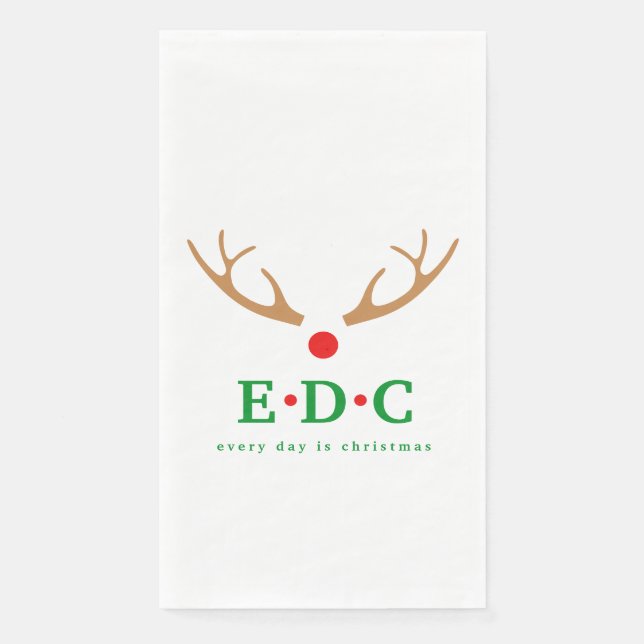 Every Day is Christmas Guest Towels Napkin (Front)