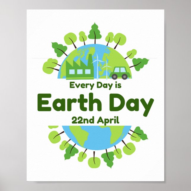 Every Day Is Earth Day | Earth Day Poster (Front)
