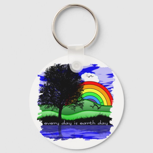 Every Day is Earth Day Key Ring (Front)